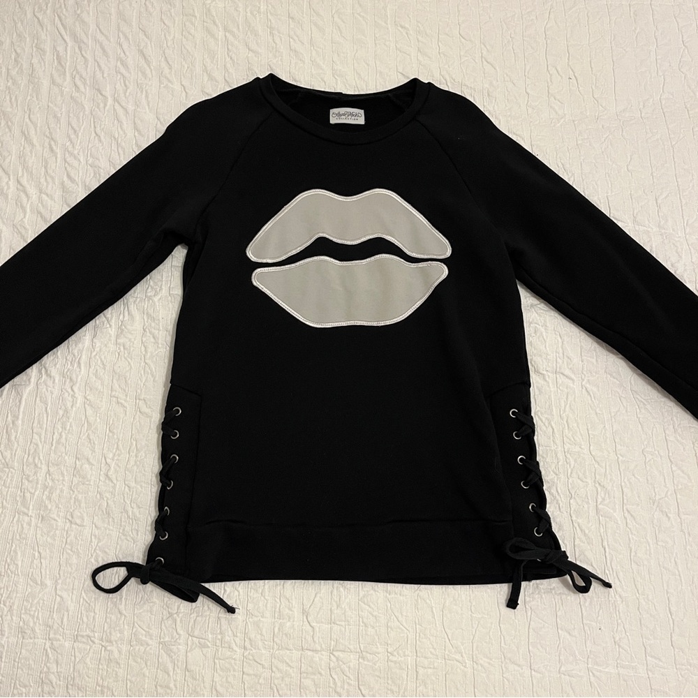 Lauren Moshi sweatshirt lips xs